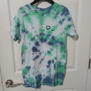Tie-Dye Peace Love Happiness Shirt